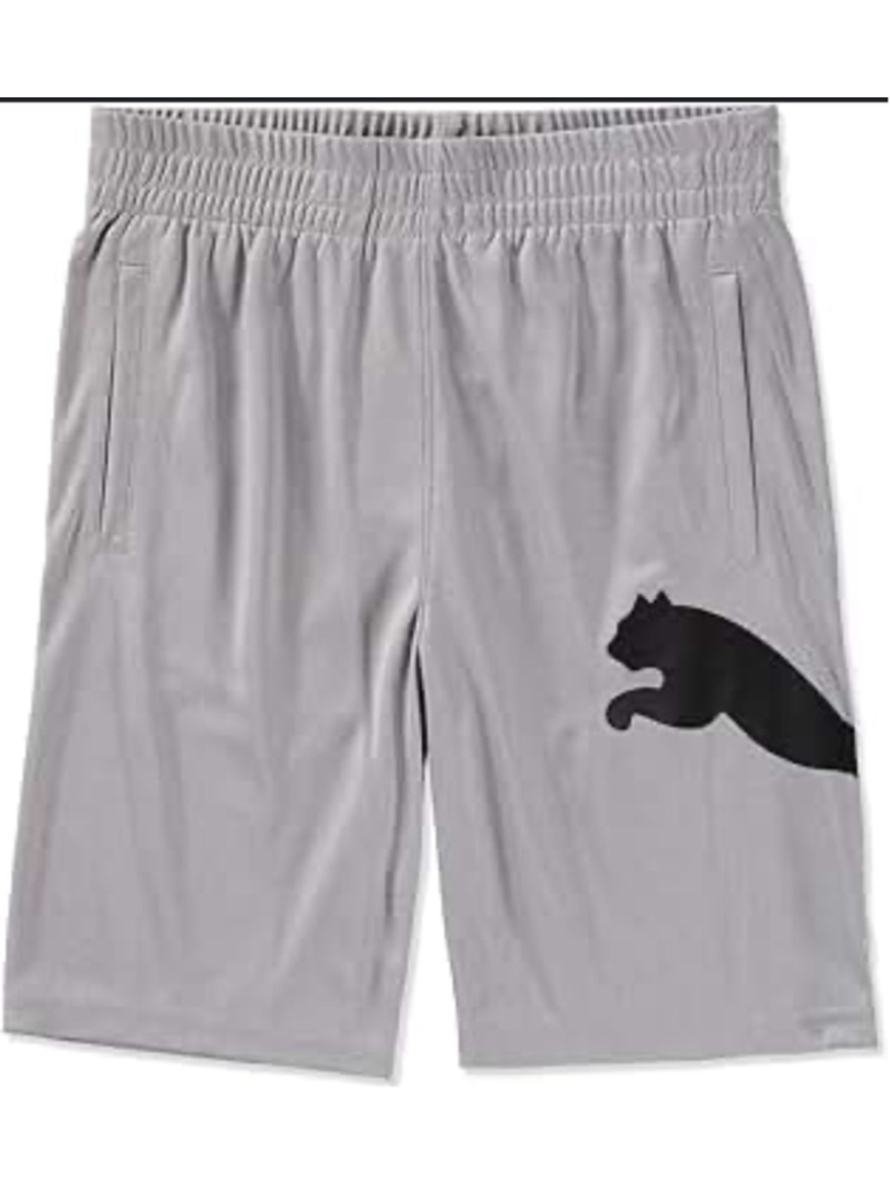 Boys Puma Grey Silver Shorts Size L (14-16) Activewear Athletic Silver Shorts